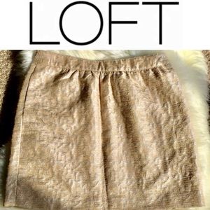 Gorgeous LOFT Silver/Gold Tan Mini Skirt - SZ: 4P